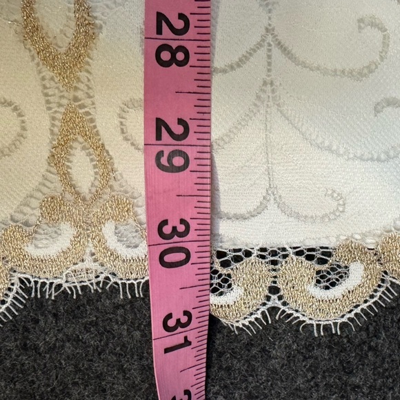 Lilly Pulitzer Nadine Resort White Lilly Pad Lace White Gold Shift Dress Size 0 - Picture 8 of 9